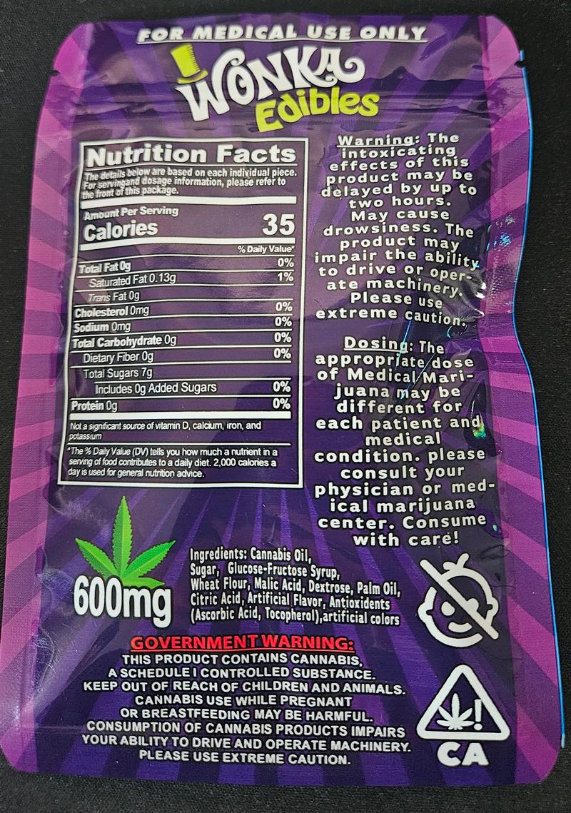 Wonka Gummies *600Mg* Edibles